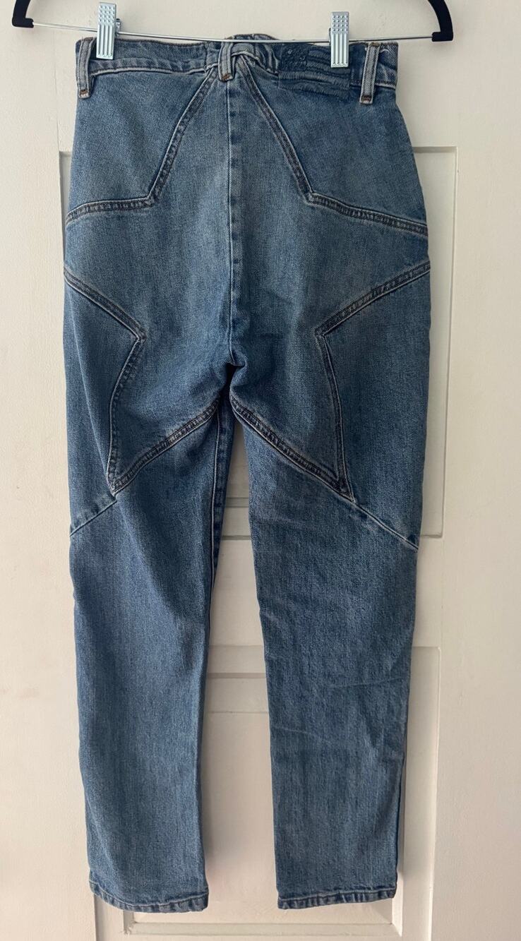 Revice Venus Crops Star Pieced Rockstar Stretch Skinny Jeans Women Size 26 x 26